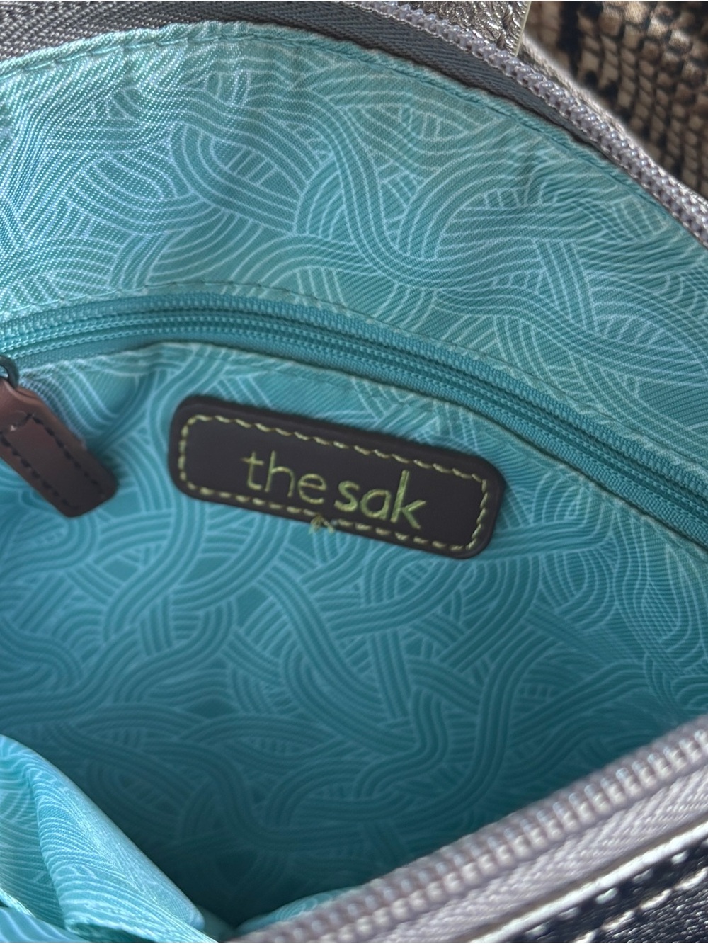 The Sak Metallic Pewter Crossbody Bag - Picture 4 of 5